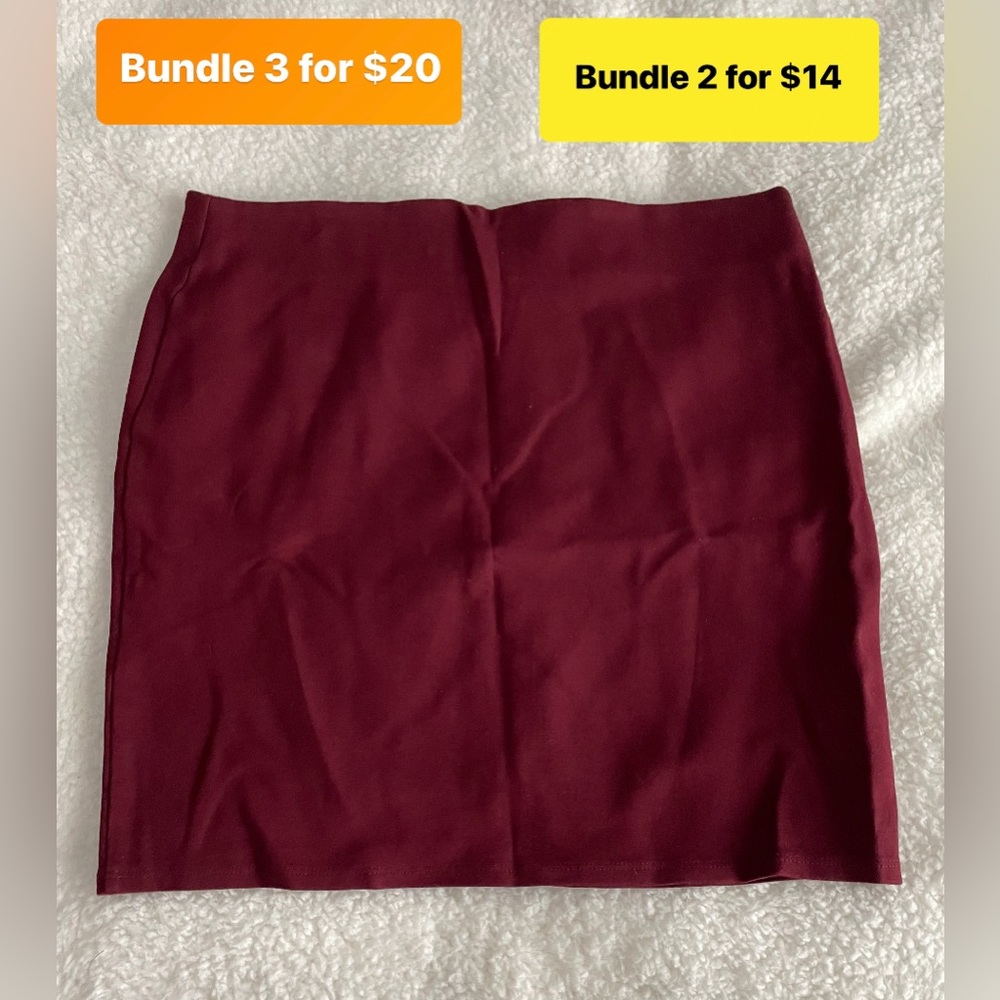 ⭐️HP⭐️Stylish Beautiful Red Ann Taylor LOFT Bodycon Stretch Mini Skirt